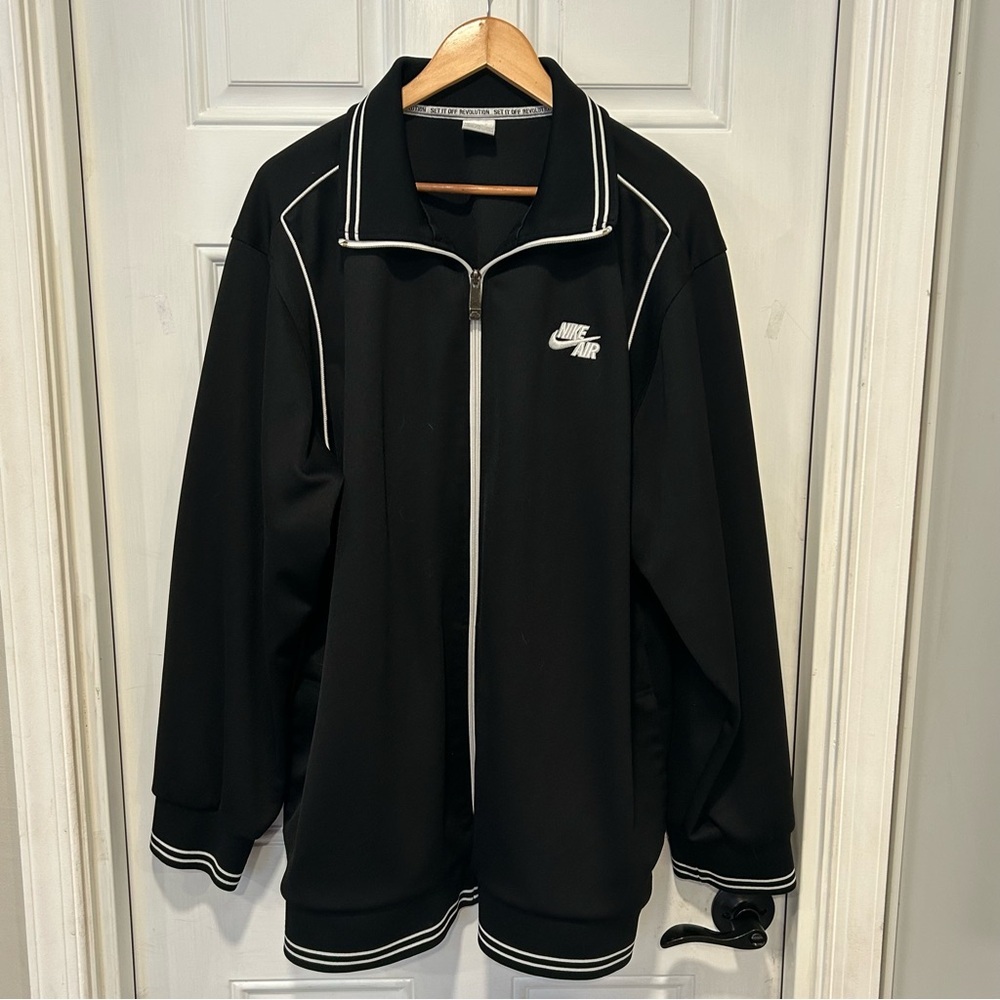 Nike Air Full Zip Men’s Track Jacket Black Sport Athletic Streetwear Sz XL